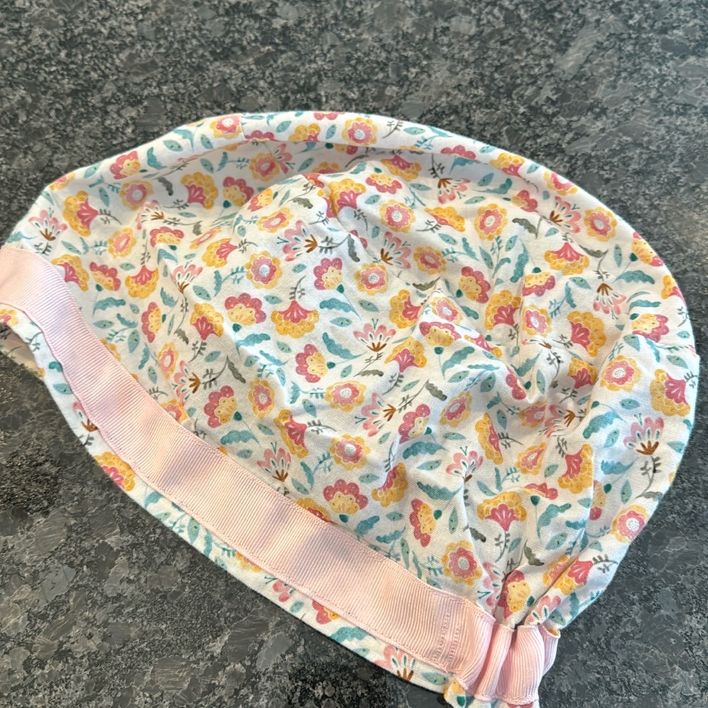 Floral scrub hat